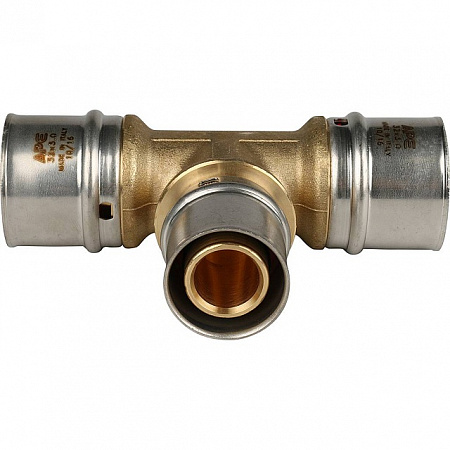 МП Тройник переходной пресс для металлопласта STOUT Ø32х26х32