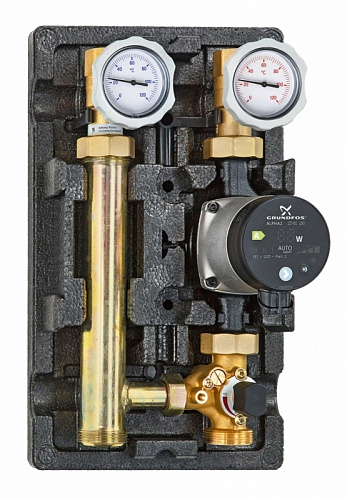 Насосно-смесительная группа UNI-FITT DN25 с 3-х ходовым клапаном, с насосом Grundfos UPM3 HYBRID 25