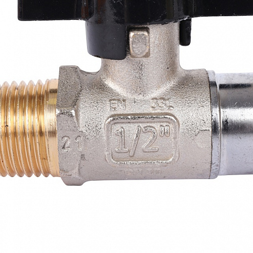 Кран шаровой STOUT бабочка 1/2&amp;quot;х3/4&amp;quot; Н, с накидной гайкой