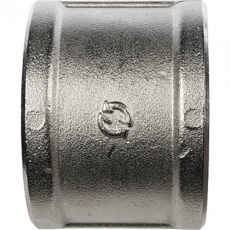 Муфта резьбовая латунная STOUT никель 11/4&quot;