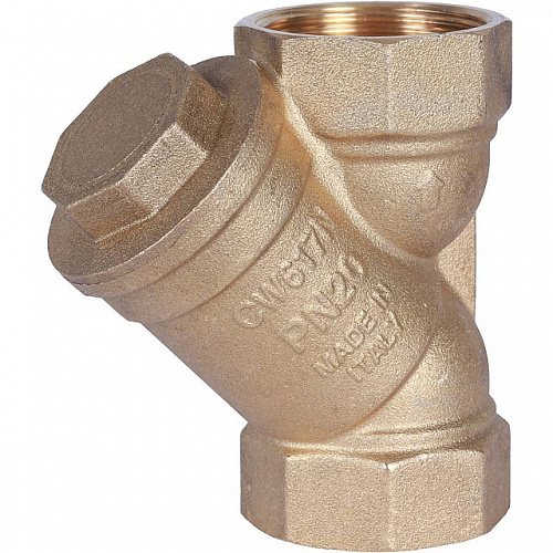 ФГО Фильтр косой грубой очистки STOUT SFW латунный 11/2&amp;quot;, 500 мкр, желтый