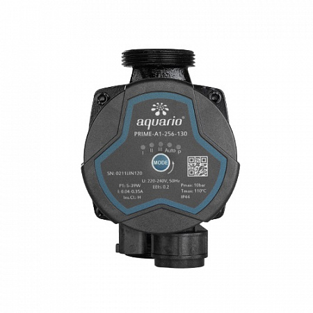 Насос циркуляционный AQUARIO Prime-A1, тип 25-60, 130 мм, с гайками G 1 1/2&quot; x Rp 1&quot;