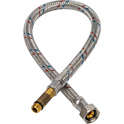 Гибкая подводка для смесителей STOUT нерж.сталь М10*35-3/8&amp;quot;-50 см, пара
