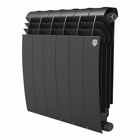 Радиатор биметаллический ROYAL THERMO BILINER NOIR SABLE 500x6 секций, черный (НС-1176312)
