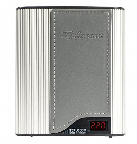 Стабилизатор сетевого напряжения TEPLOCOM ST-555-И Western silver gray БАСТИОН (дизайн кожаный)