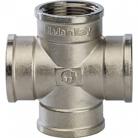Крестовина резьбовая латунная STOUT никель 11/4&quot; В