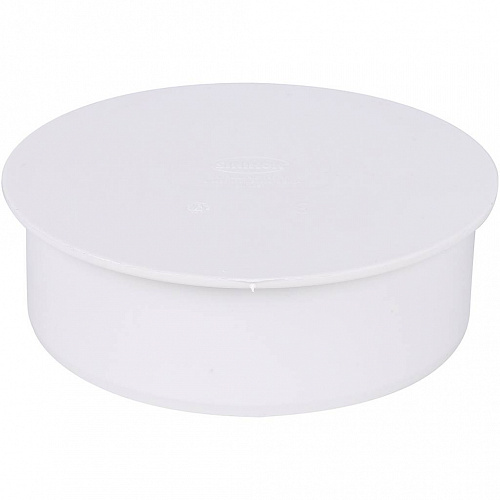 ПВХ Заглушка канализационная SINIKON КОМФОРТ ПЛЮС белая Ø110