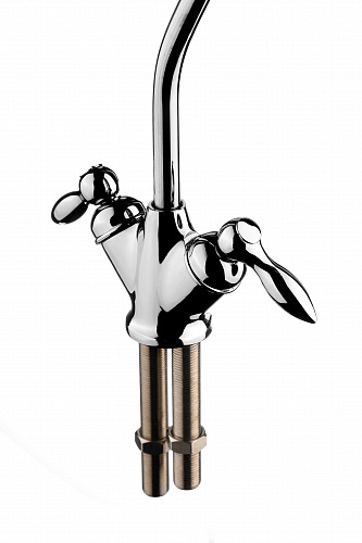 Кран с двумя вентилями ГЕЙЗЕР исп. 7 с плавной регулировкой, керамический, к ПРЕСТИЖ-М, двойной