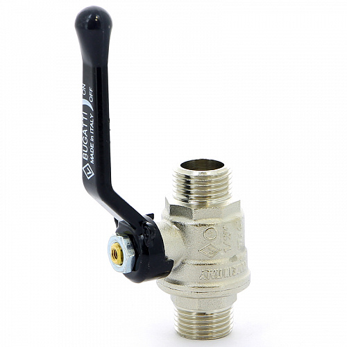 Кран шаровой BUGATTI OREGON 325 рукоятка алюминиевая 1/2&amp;quot; НН, полнопроходной