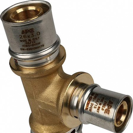 МП Тройник переходной пресс для металлопласта STOUT Ø32х20х26
