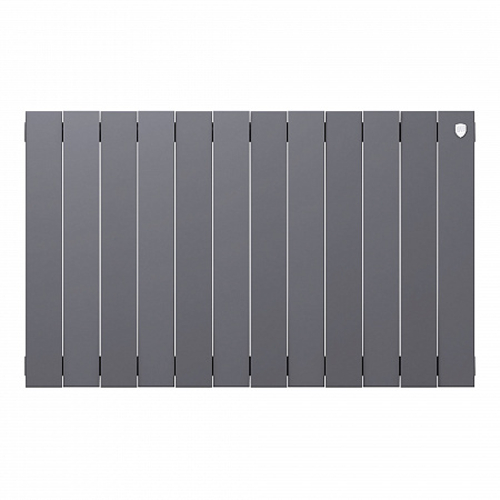 Радиатор биметаллический ROYAL THERMO PIANOFORTE SILVER SATIN NEW 500x12 секций, серый (НС-1176336)