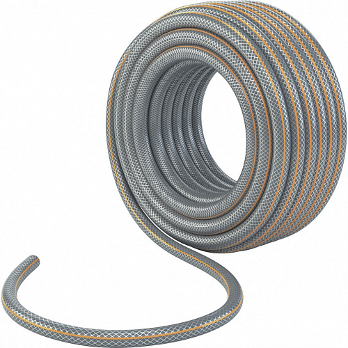 Шланг поливочный армированный ПВХ 4-х слойный СЕРЫЙ PALISAD ПРОФЕССИОНАЛ 3/4&amp;quot; - 35атм (50м)