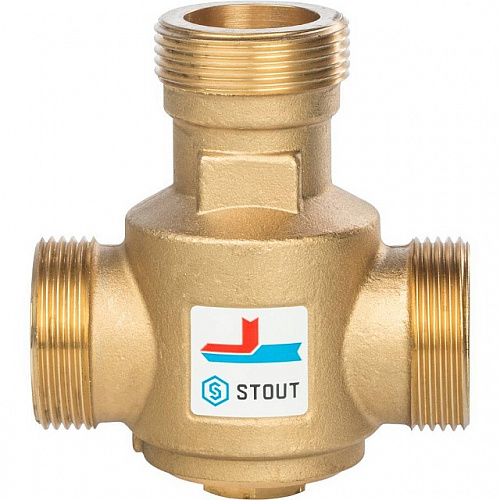 Клапан трехходовой термостатический смесительный STOUT 11/4&amp;quot; Н (70°С)