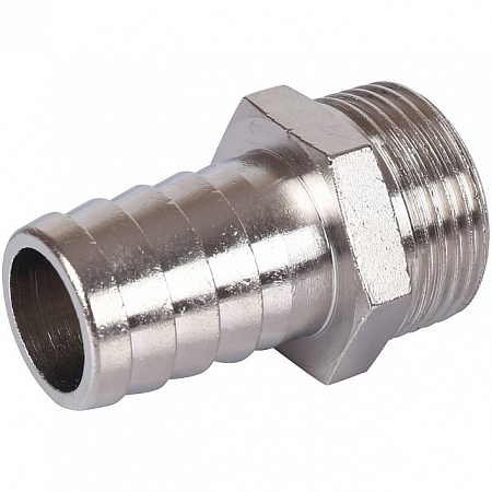 Штуцер резьбовой латунный STOUT никель 3/4&quot;x20мм Н