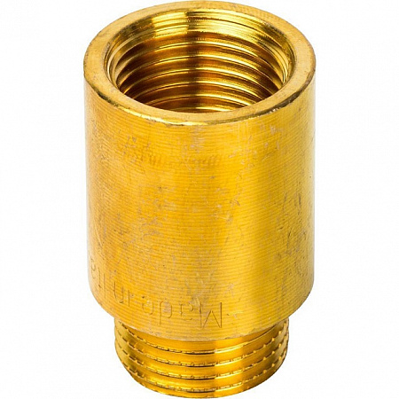 Удлинитель резьбовой латунный STOUT без покрытия 1/2&quot;x30мм ВН