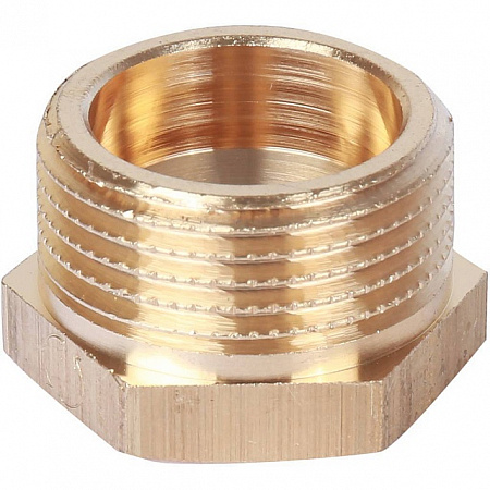 Футорка резьбовая латунная STOUT без покрытия 3/4&quot;x1/4&quot; ВН