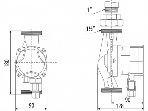 Насос циркуляционный AQUARIO PRIME-A1-256-180 (25х60)