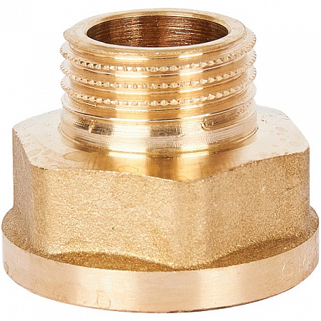 Переход под ключ резьбовой латунный STOUT без покрытия 3/4&quot;х1/2&quot; ВН