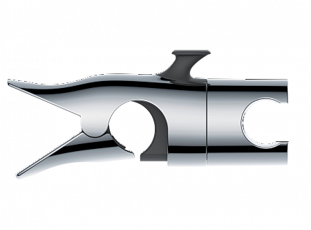 Держатель лейки для душевой стойки ESSAN PINPLAST скользящий с крючком c 18-25 мм, хром (200