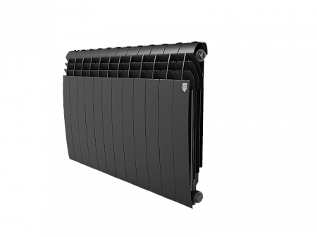 Радиатор алюминиевый ROYAL THERMO BILINER ALUM NOIR SABLE 500x12 секций, черный (НС-1250272)