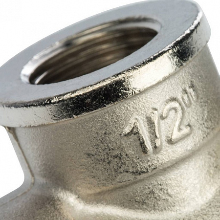 Тройник переходной переходной латунный STOUT никель 1&quot;x1/2&quot;x1&quot; В