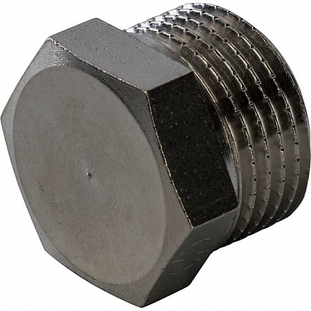 Заглушка резьбовая латунная STOUT никель 3/8&quot; Н
