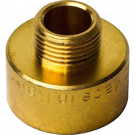Муфта переходная резьбовая латунная STOUT без покрытия 3/4&quot;x3/8&quot; ВН