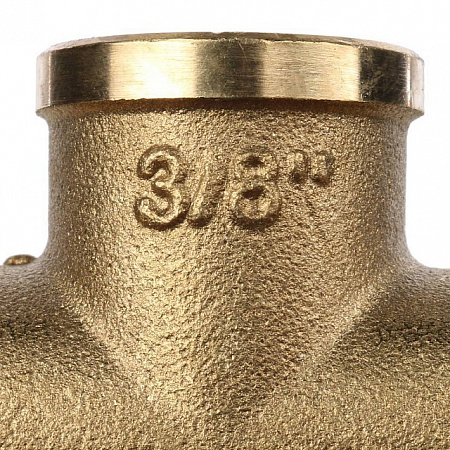 Тройник резьбовой латунный STOUT без покрытия 3/8&quot; В