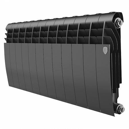 Радиатор биметаллический ROYAL THERMO BILINER NOIR SABLE 350x10 секций, черный (НС-1197127)