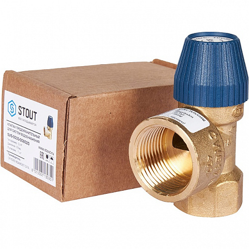 Клапан предохранительный для систем водоснабжения STOUT 1&amp;quot;x3/4&amp;quot; (8 бар)
