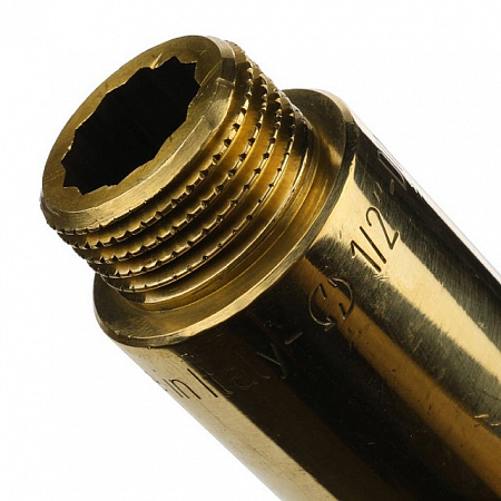 Удлинитель резьбовой латунный STOUT без покрытия 1/2&quot;x70мм ВН