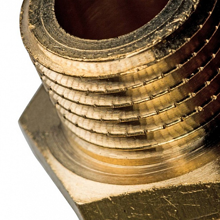 Ниппель переходной резьбовой латунный STOUT без покрытия 3/8&quot;x1/4&quot; Н