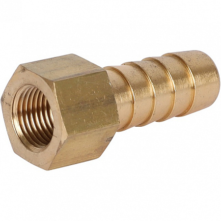 Штуцер резьбовой латунный STOUT без покрытия 1/8&quot;x10мм В