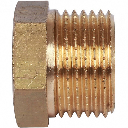 Футорка резьбовая латунная STOUT без покрытия 3/8&quot;x1/8&quot; ВН