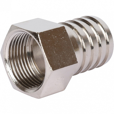 Штуцер резьбовой латунный STOUT никель 3/4&quot;x25мм В