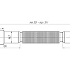 Гофра для сифона гибкая пластиковая стандартная АНИПЛАСТ 40х40/50х11/2&amp;quot;