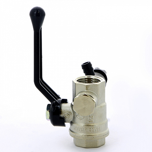 Кран шаровой BUGATTI OREGON 330 рукоятка алюминиевая 1/2&amp;quot; ВВ, с дренажем и воздухоотводчиком