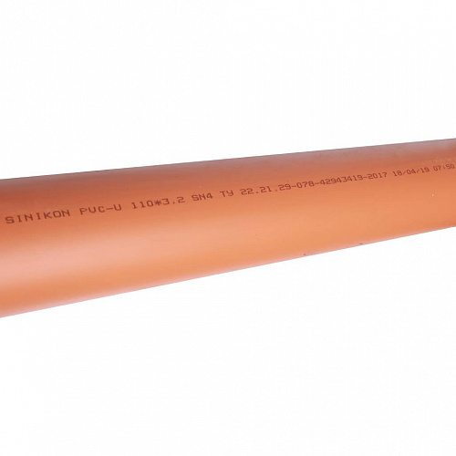 20028.R Sinikon НПВХ Труба D 110 x 3,2 SN4, 3000 мм для нар. канализации