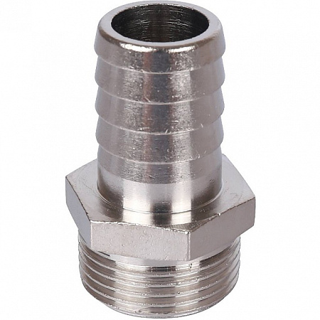 Штуцер резьбовой латунный STOUT никель 3/4&quot;x20мм Н