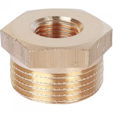 Футорка резьбовая латунная STOUT без покрытия 3/4&quot;x1/4&quot; ВН