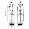 Арматура для бачка АНИПЛАСТ WC7030M сливная, белая, 1 режим, кнопка
