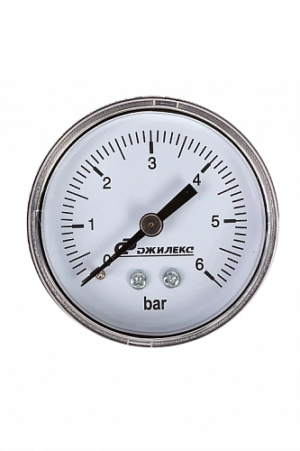 Манометр аксиальный ДЖИЛЕКС МDА Ø50-1/4&amp;quot;, 6 бар, горизонтальное подключение