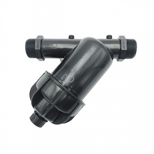 Фильтр сетчатый предварительной очистки АКВАТЕК AT-FS-Y пластик 1&amp;quot;, 120 мкм, черный