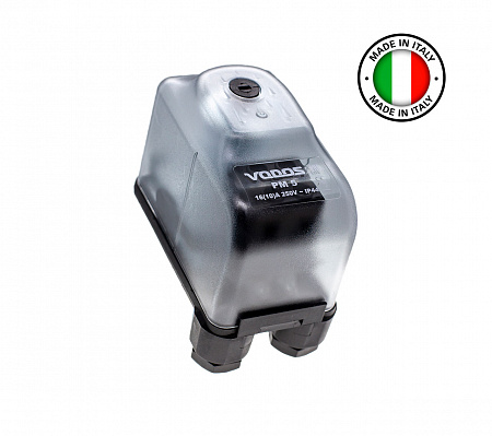 Реле давления VODOS PM/5 1/4&quot; - F 250V 16A(10A) IP44 со шкалой и прозрачной крышкой