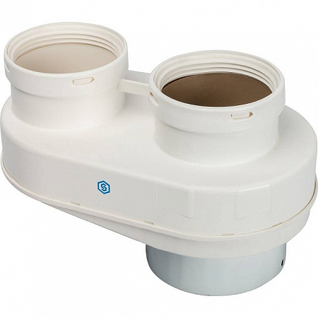 Элемент дымохода STOUT Ø80/80 адаптер для подкл. разд. труб (совместимый  VAILLANT, PROTHERM NEW) PP