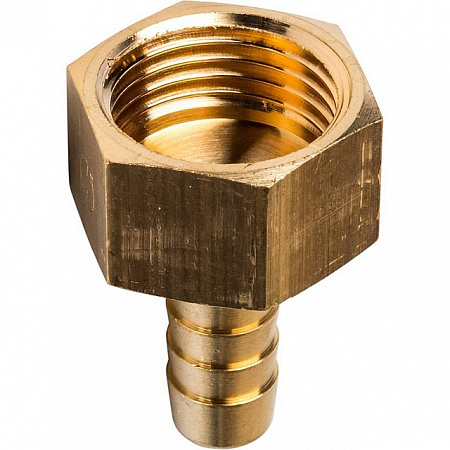 Штуцер резьбовой латунный STOUT без покрытия 3/8&quot;x10мм В