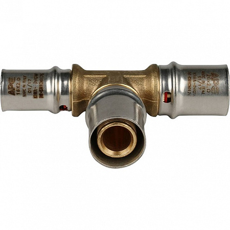 МП Тройник переходной пресс для металлопласта STOUT Ø20х20х16