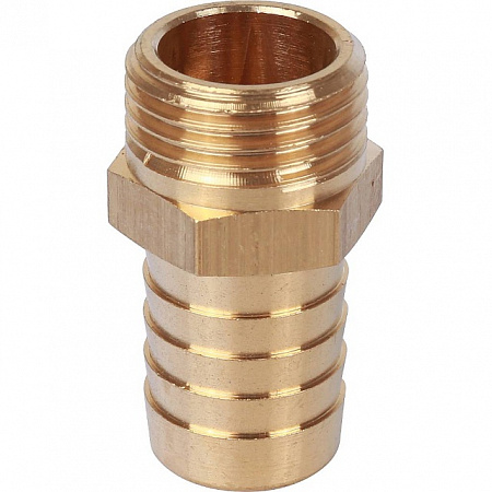 Штуцер резьбовой латунный STOUT без покрытия 1/2&quot;x18мм Н