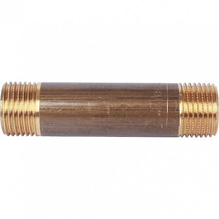 Бочонок резьбовой латунный STOUT без покрытия 1/2&quot;x80мм