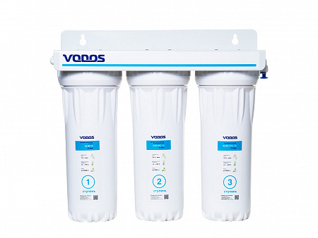 Установка для подготовки питьевой воды 3-х ступени. VODOS TRIO PR303